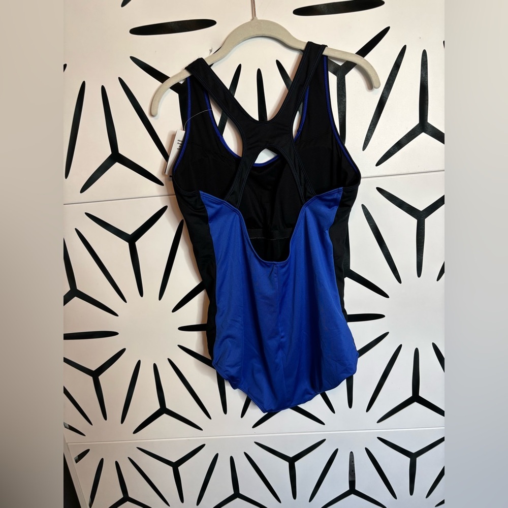 NWT BALEAF Racerback Athletic One-Piece Swimsuit Blue & Black Size XL - Picture 5 of 12